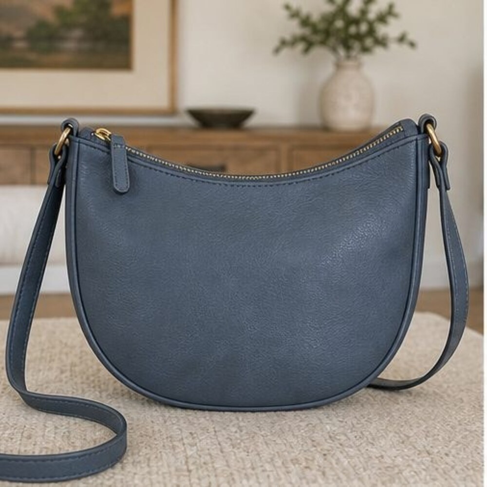 Slate Faux Leather Bag